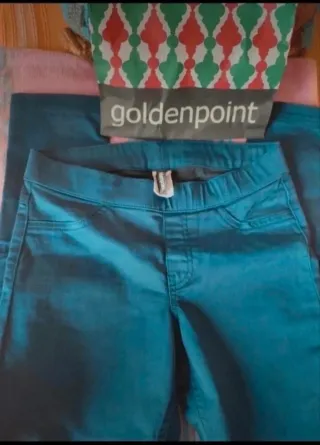 Leggings donna blu Goldenpoint
