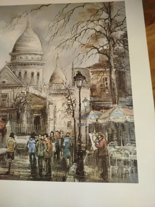 Lámina La Place du Tertre, París