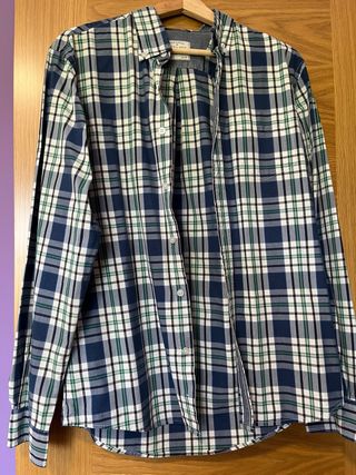 Camisa Sfera cuadros azul y verde talla M