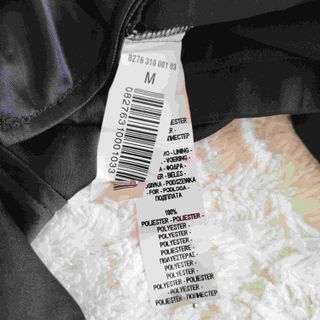 Mono corto de noche negro M