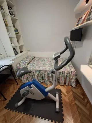 Bicicleta Estática Azul y Gris Domyos VM200