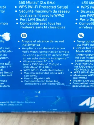 Fritz! WLAN 1750E Repetidor Wifi