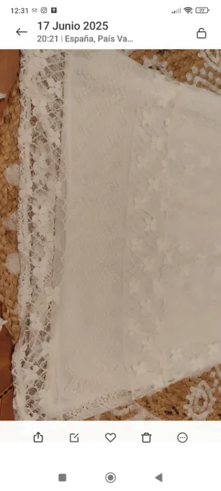 Vestido boho encaje blanco