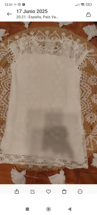 Vestido boho encaje blanco