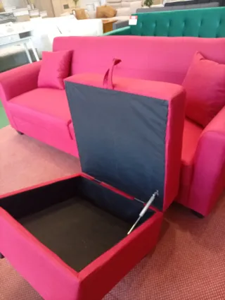 Sofá Cama Rojo Tela