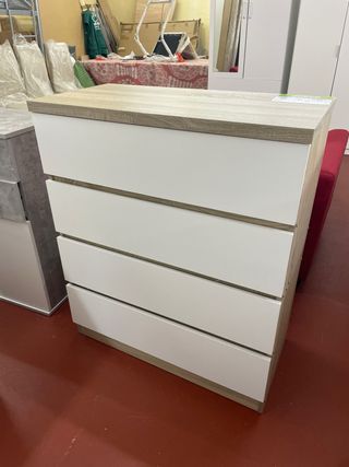 Cajonera blanca y madera