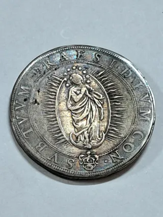 Piastra de plata del Vaticano Urbano VIII año 1643