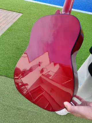 Guitarra Acústica Cahaya + Funda + reposapiés