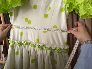 Vestido Flamenca Verde Lunares