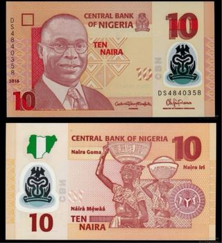 Billete 10Niar Nigeria 2016