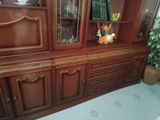 Mueble Bar Madera y Cristal