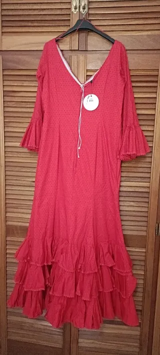 Vestido Flamenca/Gitana Rojo Talla Única