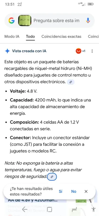Batería Ni-MH AA 4200mAh 4.8V