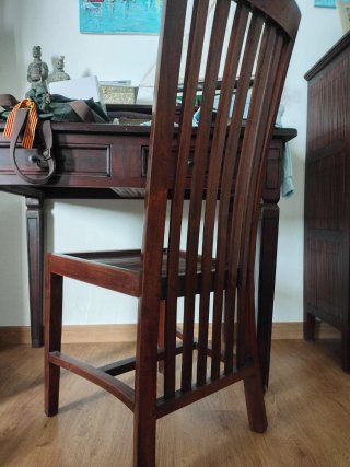 Silla colonial madera maciza