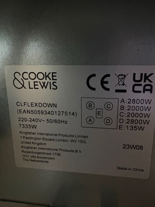 Placa de inducción negra con campana
