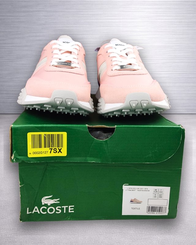 Lacoste L-Spin Deluxe Ante Rosa T.38 Mujer Nuevas