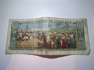 Lote 3 Billetes Históricos Costa Rica (5, 50, 100)