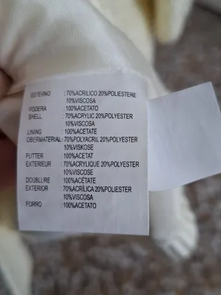 Spolverino primaverile beige/bianco taglia M