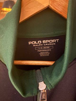 Chaqueta Polo Sport Negra y Verde