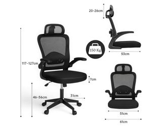 Silla de oficina ergonómica negra