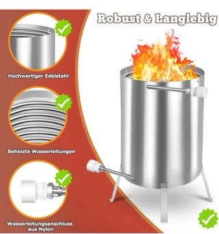 Calentador de agua a leña para piscina