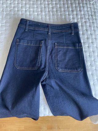 Pantalón vaquero ancho azul