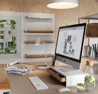 Soporte Monitor IKEA ELLOVEN Cajón Blanco
