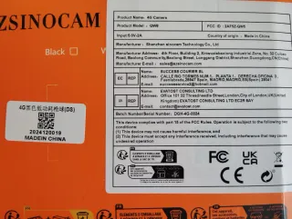 Cámara 4G SZSINOCAM con Batería
