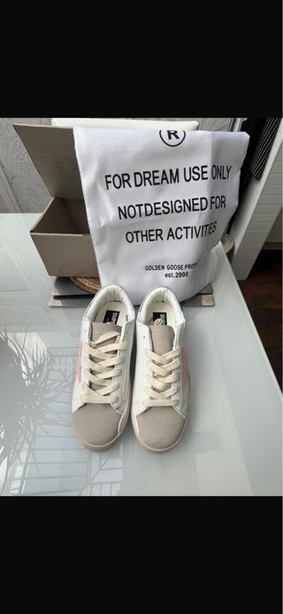 Golden Goose Sneakers Estrella Rosa Blanco