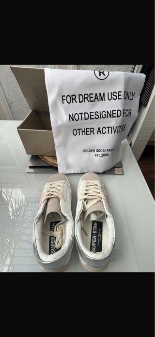 Golden Goose Sneakers Estrella Rosa Blanco