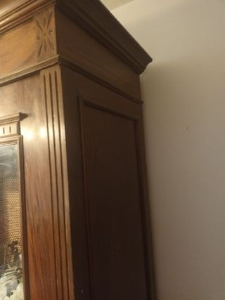 Mueble antiguo colonial vitrina madera