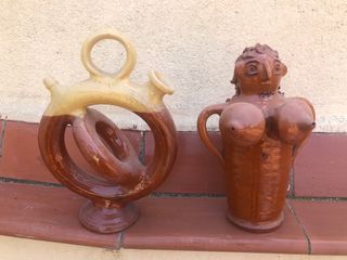 Lote 2 botijos de cerámica