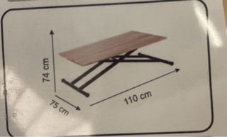 Mesa elevable roble