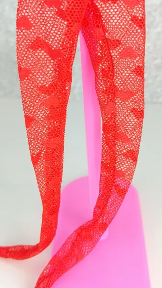 Medias Rojas Encaje para Barbie