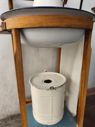 Palanganero madera antiguo S.XIX