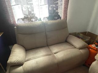 Divani elettrici in pelle beige