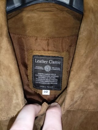 Giacca scamosciata marrone XL