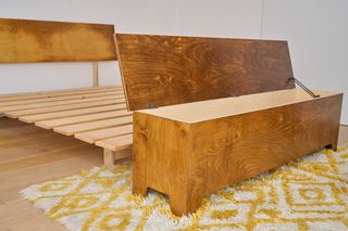 Cama King Madera Artesanal + Baúl