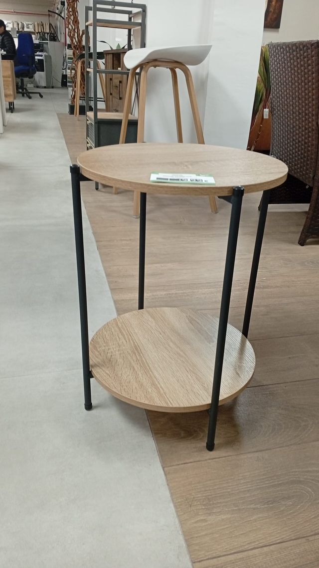 Mesita de centro madera y metal
