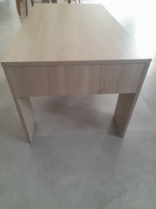 Mesa centro elevable madera nueva