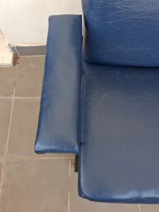 Sillón original marca Skai Azul Años 60/70