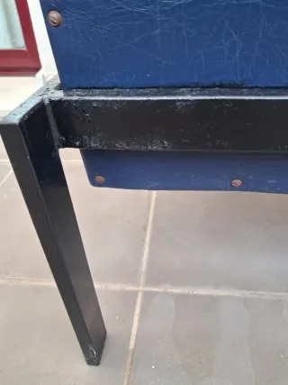 Sillón original marca Skai Azul Años 60/70
