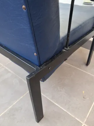 Sillón original marca Skai Azul Años 60/70