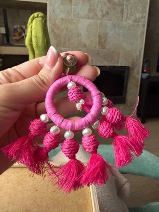 Pendientes originales rosa