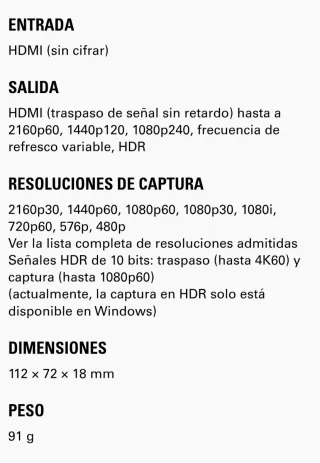 Elgato HD60X Capturadora