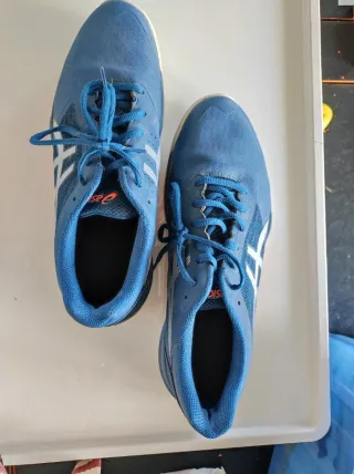 Zapatillas Asics 43.5 Azul/Rosa Casi Nuevas