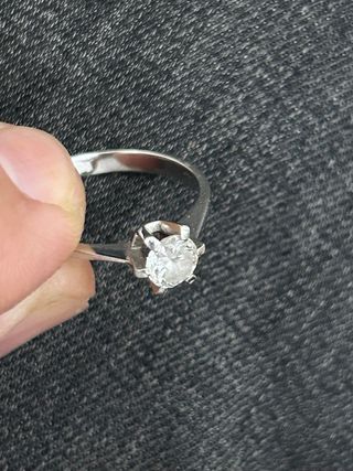 Anello oro 18kt con diamante 0,50 ct