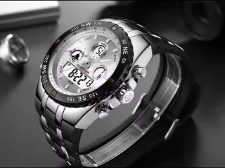 Reloj Hombre Golden Hour Negro/Plata