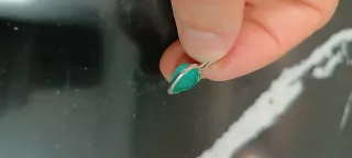 Colgante Corazón Esmeralda y Plata