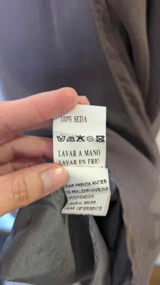 Vestido tirantes seda marrón